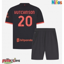 Camiseta AC Milan Omari Hutchinson #20 Tercera Equipación para niños 2026-27 manga corta (+ pantalones cortos)
